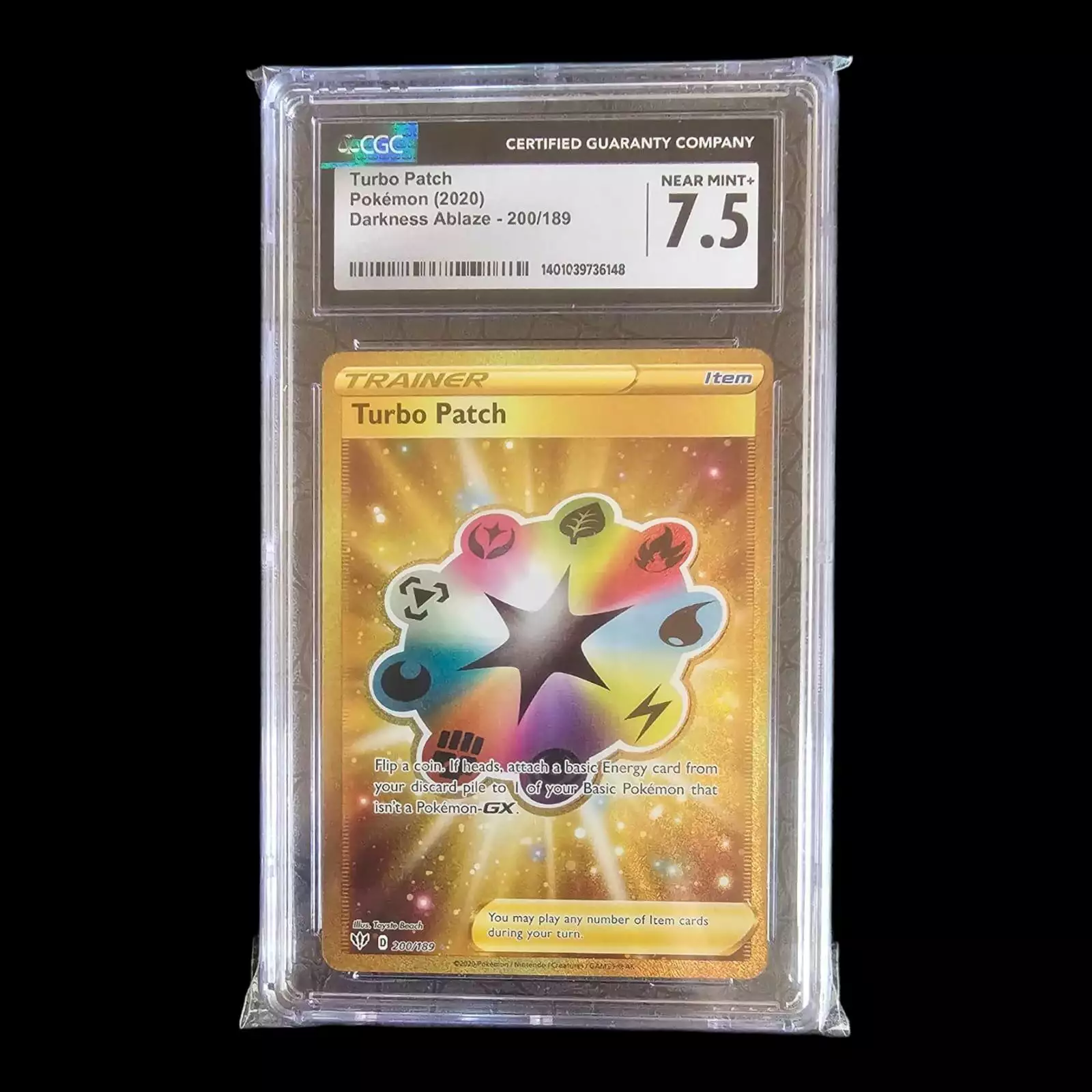Turbo Patch Darkness Ablaze 200/189 CGC 7.5 - Image 1