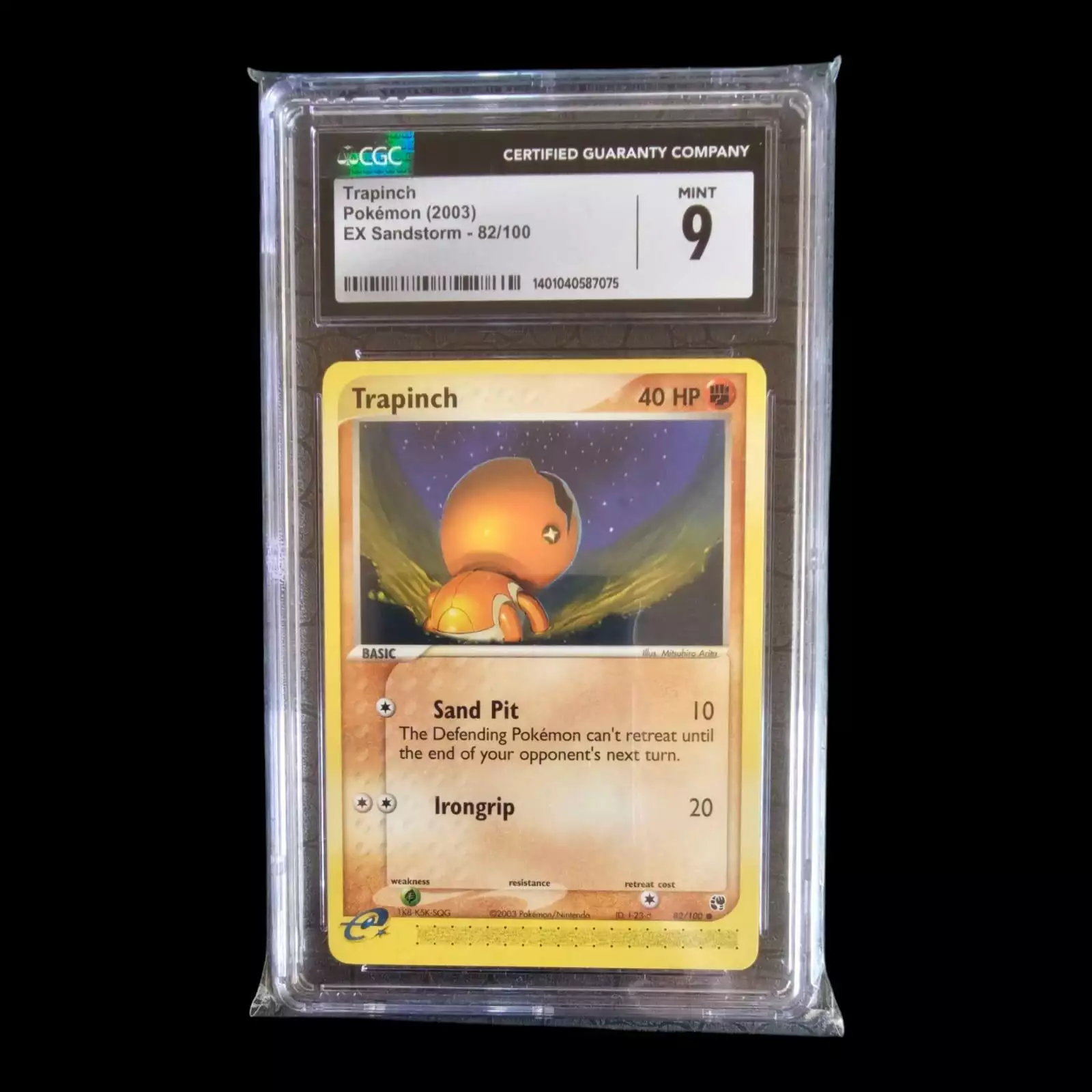 Trapinch 2003 Ex Sandstorm 82/100 CGC9 - Image 1